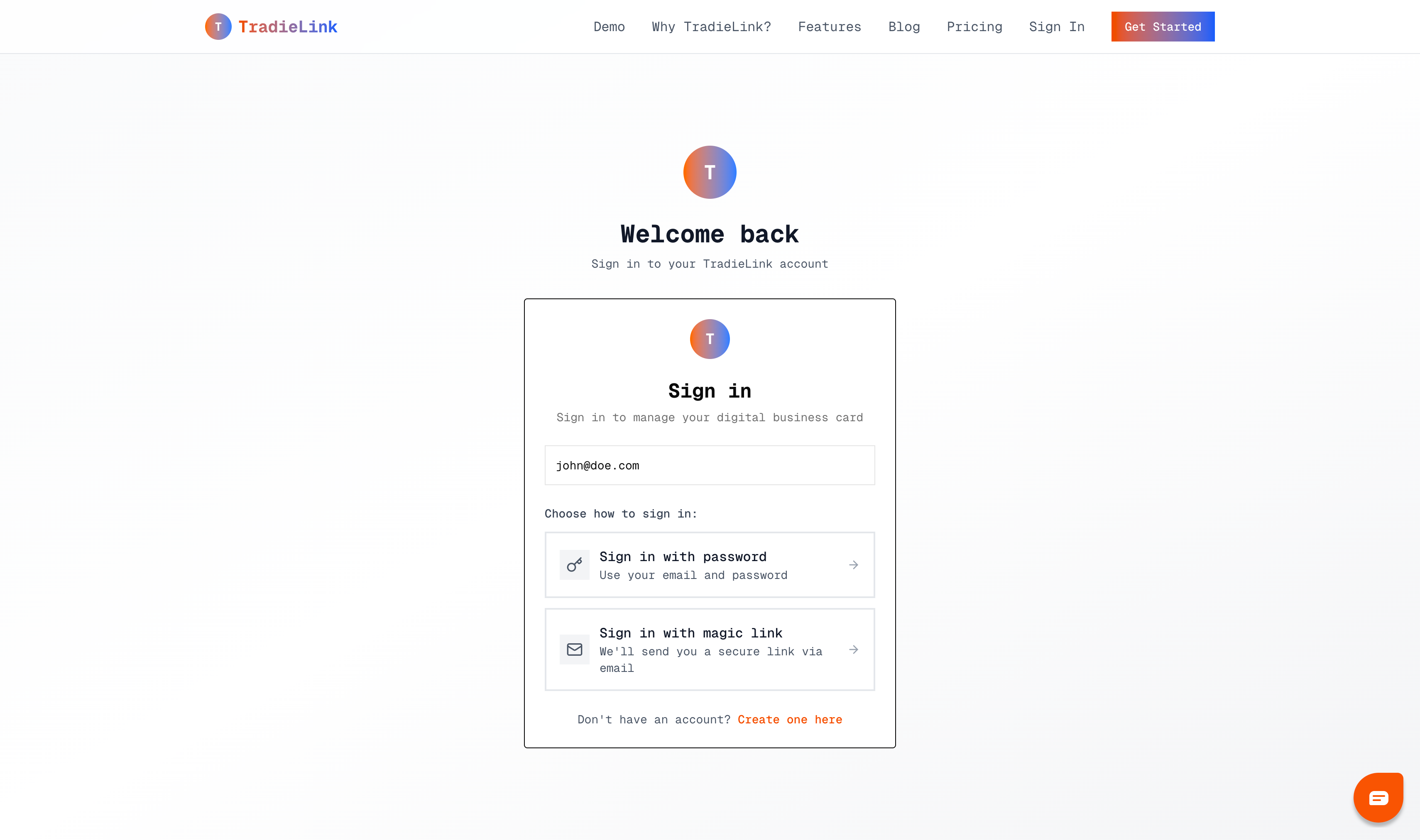 Sign In Options